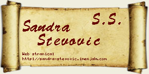 Sandra Stevović vizit kartica